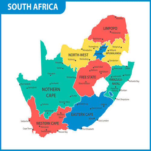 Map of South Africa
