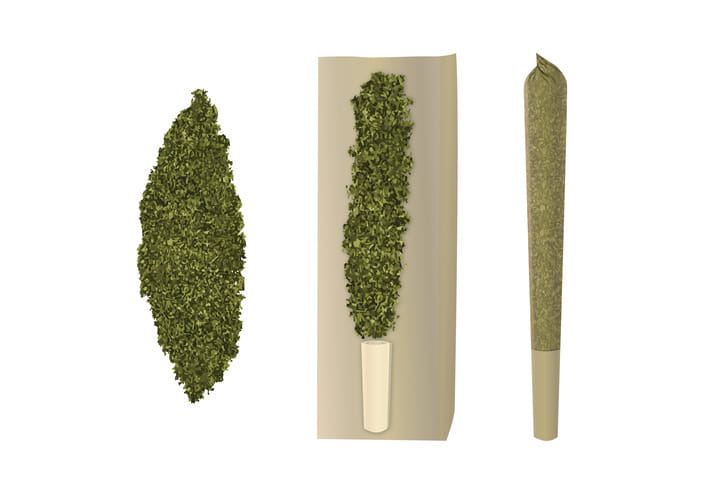 prepare your ground cannabis for roll of joint