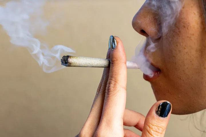 smoking a joint