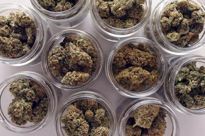 cure your cannabis in glass jars or Grove bags