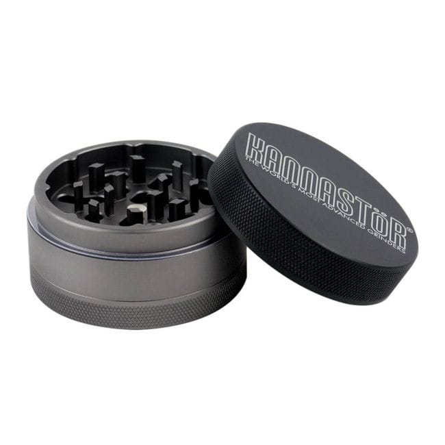 Kannastör® 2.2" Multi Chamber 4 Piece Grinder with Stainless Easy Change Screen™ - Gunmetal-KNSTR-SK-GM-M4-22