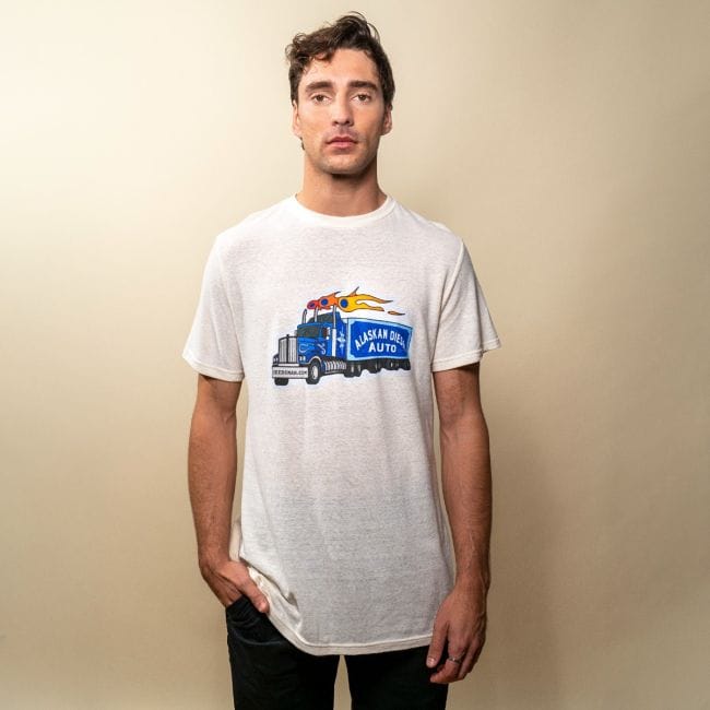 Men's Organic Hemp/Cotton T-shirt - Alaskan Diesel Auto-SMAN-GOODS-HEMPT-ADA-M-NAT