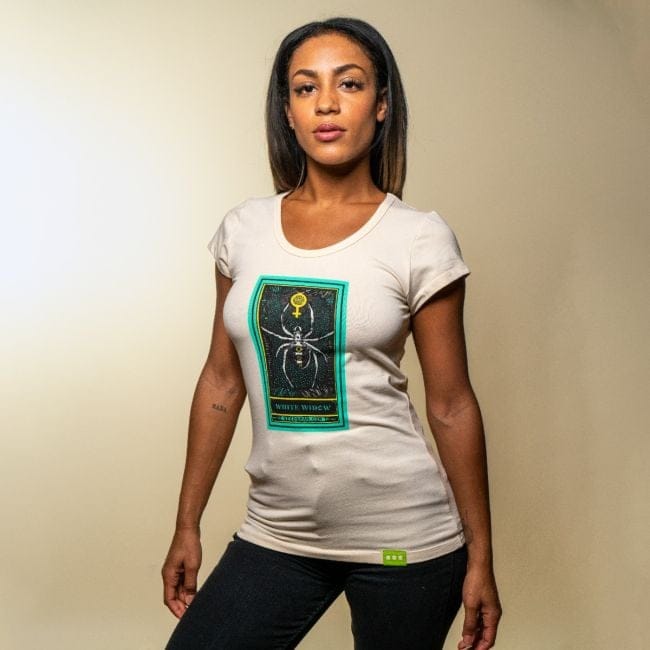 Women's Organic Hemp/Cotton T-shirt - White Widow-SMAN-GOODS-HEMPT-WW-W-NAT