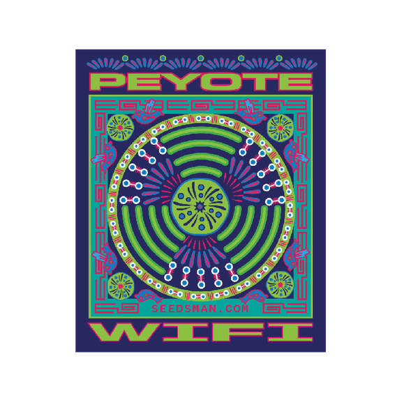 Women's Organic Hemp/Cotton T-shirt - Peyote Wi-Fi-SMAN-GOODS-HEMPT-PWF-W-NAT