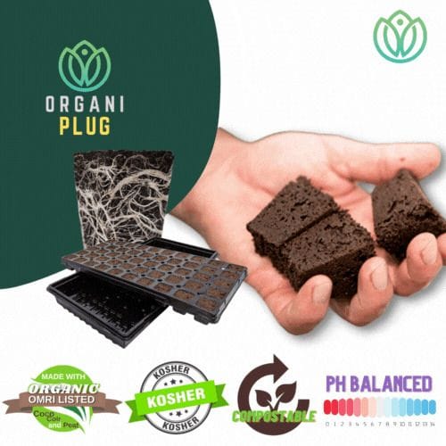 Ventana Plant Science OrganiPlugs - Pre-Filled Tray (50 Plugs)-VPS-ORPLU-PREFIL-50