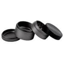 Kannastör® 2.2" Multi Chamber 4 Piece Grinder with Stainless Easy Change Screen™ - Gunmetal-KNSTR-SK-GM-M4-22