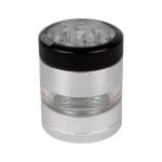 Kannastör® Clear Top Jar Body 4-Piece Multi Chamber Grinder with Stainless Easy Change Screen™ - 2.2" -KNSTR-SKJCL-M4-22