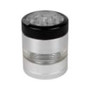 Kannastör® Clear Top Jar Body 4-Piece Multi Chamber Grinder with Stainless Easy Change Screen™ - 2.2" -KNSTR-SKJCL-M4-22