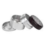 Kannastör® Clear Top Jar Body 4-Piece Multi Chamber Grinder with Stainless Easy Change Screen™ - 2.2" -KNSTR-SKJCL-M4-22