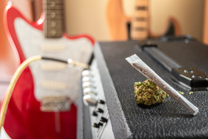 guitar amp and cannabis jpg