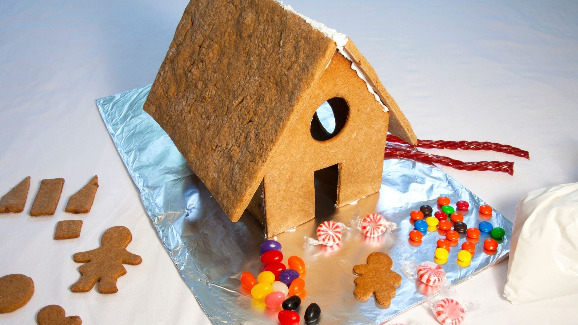 Your THC-infused gingerbread house, prior to decoration