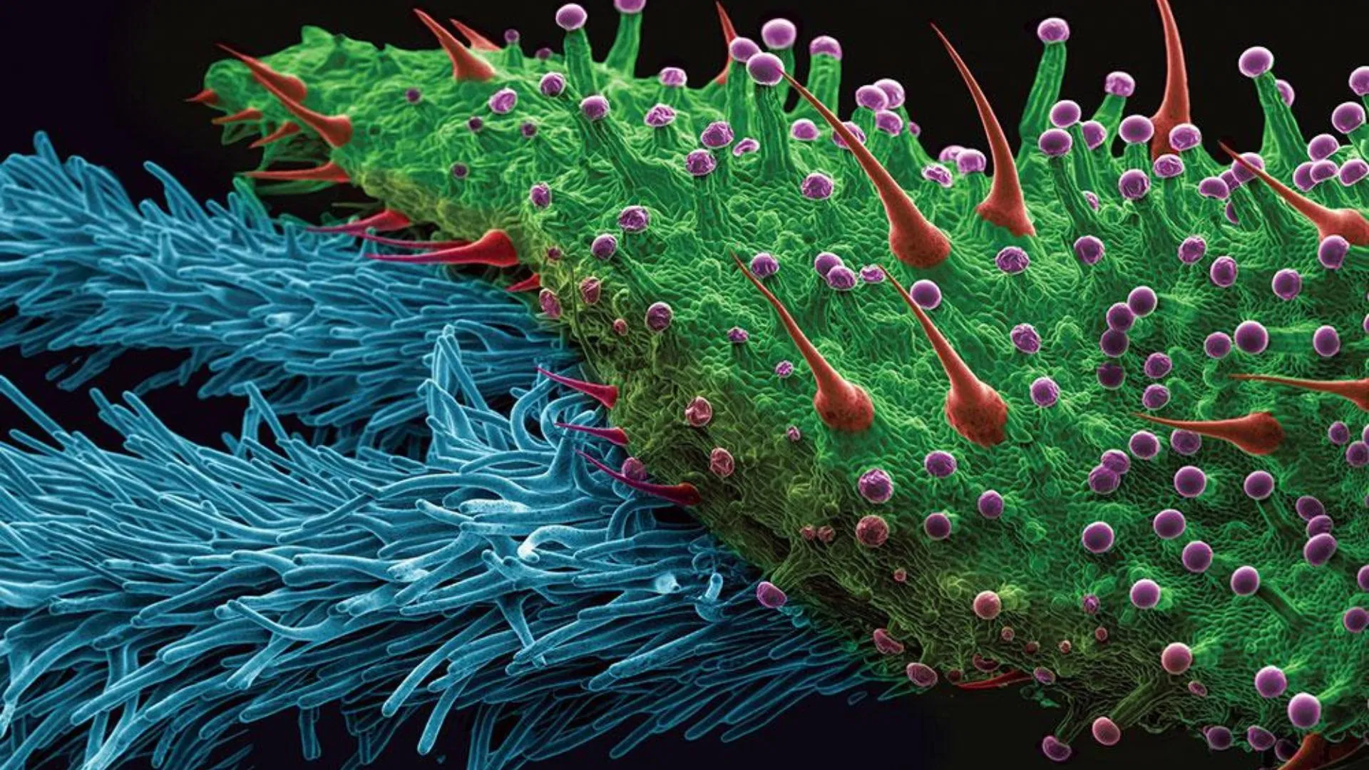 Ted Kinsman trichomes under microscope