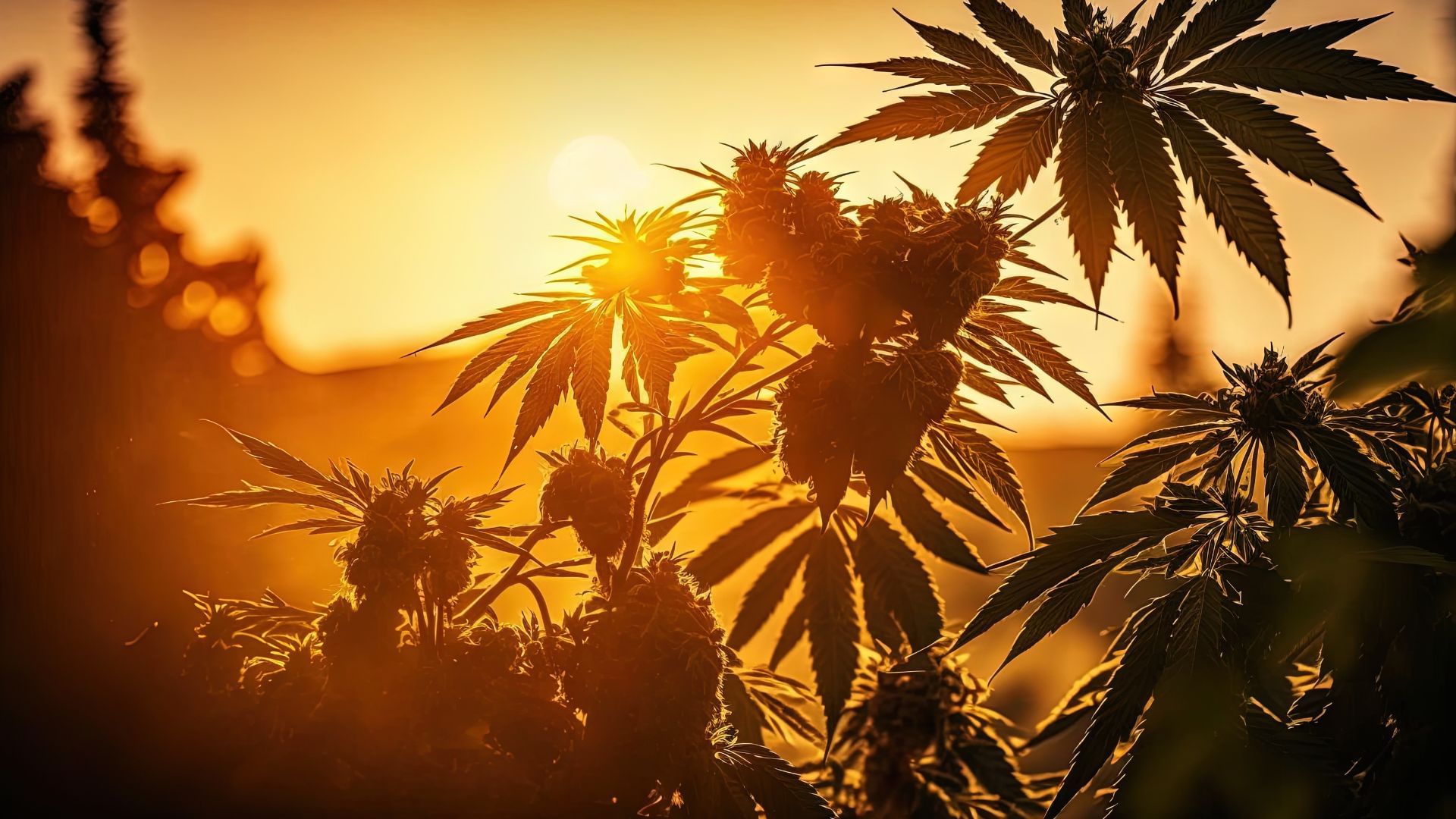 cannabis growing outdoors in hot weather