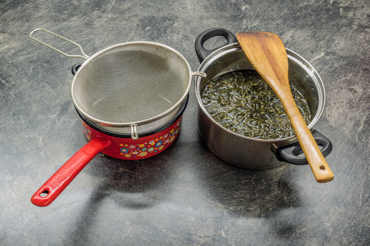 cannabis butter before being strained