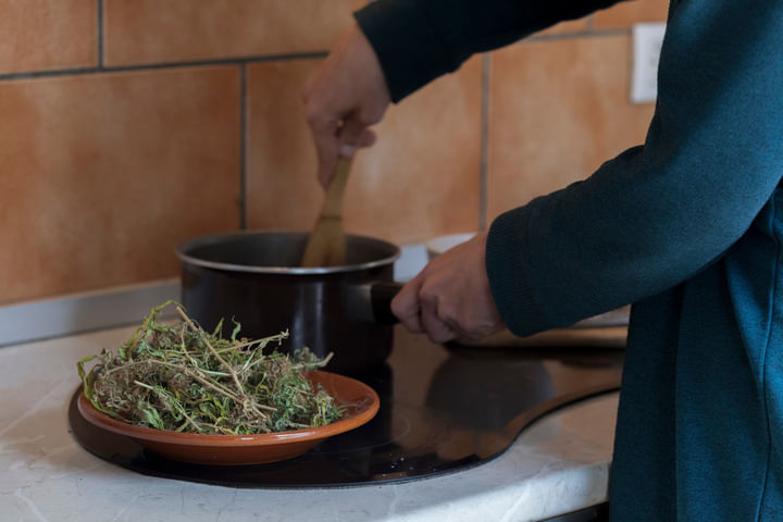 cooking with weed stems
